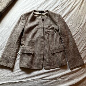 Lafayette 148 Neutral Tweed Blazer